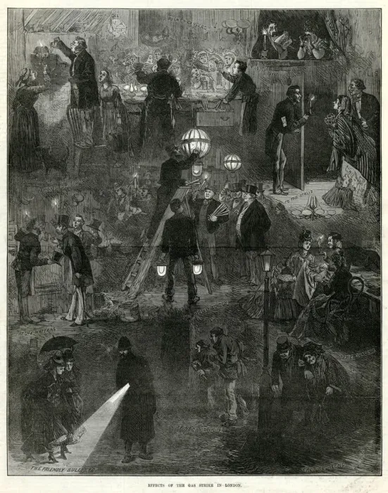 Framed Print : Gas Stokers strike 1872 Framed Print : Gas Stokers strike 1872