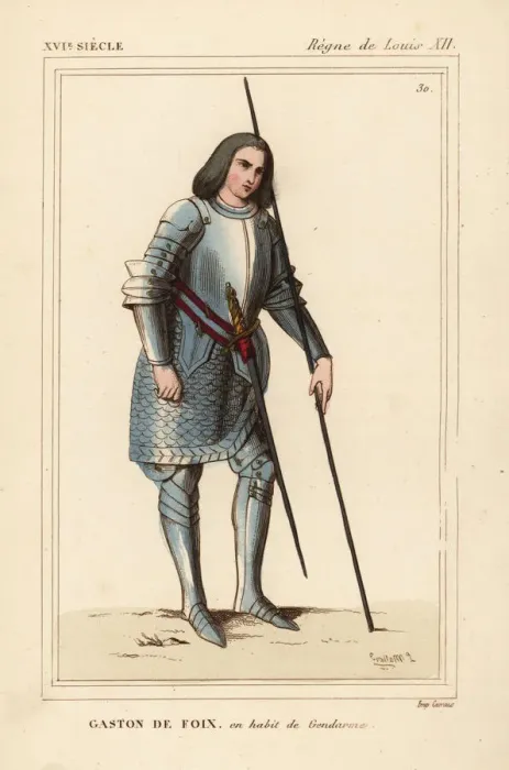 Framed Print : Gaston de Foix, Duke of Nemours, in suit of armour 1489-1512 Framed Print : Gaston de Foix, Duke of Nemours, in suit of armour 1489-1512
