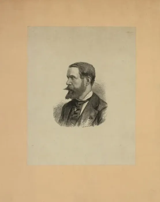 Framed Print : Gaston Tissandier, French balloonist, head-and-shoulders por Framed Print : Gaston Tissandier, French balloonist, head-and-shoulders por