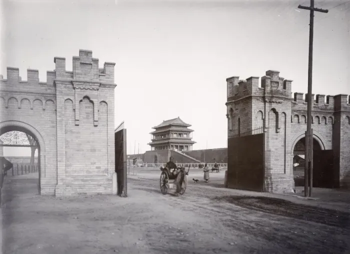 Framed Print : Gate at the entrance to the Legation Quarter, Peking, Beijing, China c. 1900 Framed Print : Gate at the entrance to the Legation Quarter, Peking, Beijing, China c. 1900