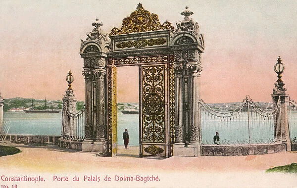 Gates of the Dolmabahce Palace looking toward the Bosphorus
