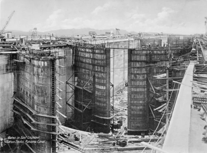 Framed Print : Gates in East Chamber, Gatim Locks, Panama Canal Framed Print : Gates in East Chamber, Gatim Locks, Panama Canal