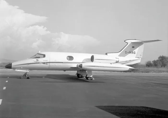 Framed Print : Gates Learjet 23 D-IHAQ Framed Print : Gates Learjet 23 D-IHAQ
