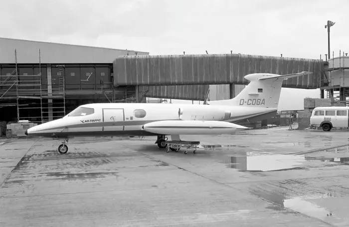 Framed Print : Gates Learjet 24B D-COGA Framed Print : Gates Learjet 24B D-COGA