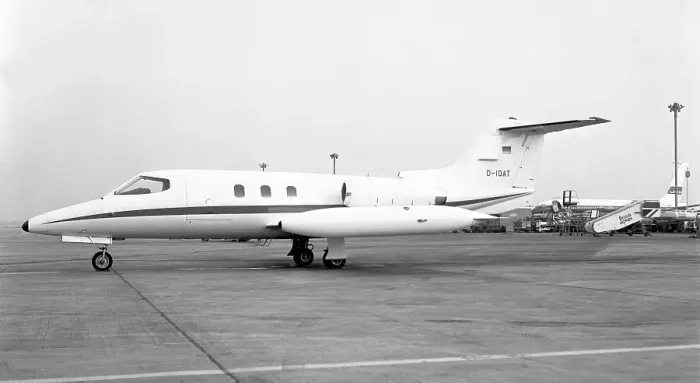 Framed Print : Gates Learjet 24D D-IDAT Framed Print : Gates Learjet 24D D-IDAT