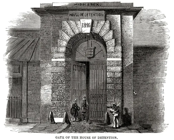 Framed Print : Gates of Middlesex House of Detention, Clerkenwell Framed Print : Gates of Middlesex House of Detention, Clerkenwell