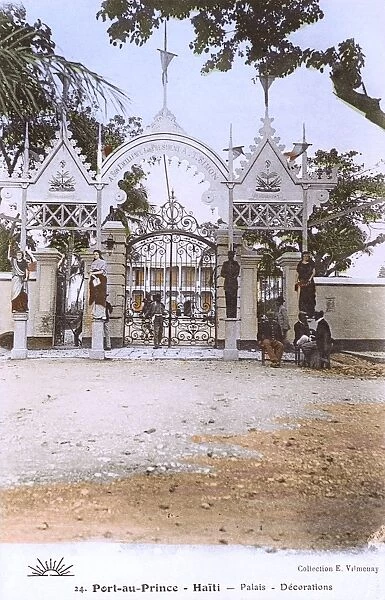 Gates of the Presidential Palace, Port au Prince, Haiti