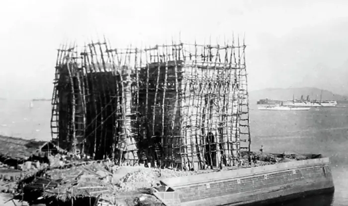 Framed Print : Gateway of India under construction, India, early 1900s Framed Print : Gateway of India under construction, India, early 1900s