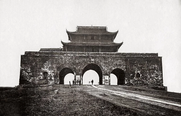 Gateway near Hankow (Hankou) China c. 1880 s