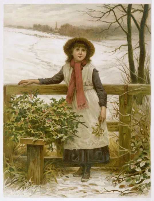 Framed Print : Gathering Decorations