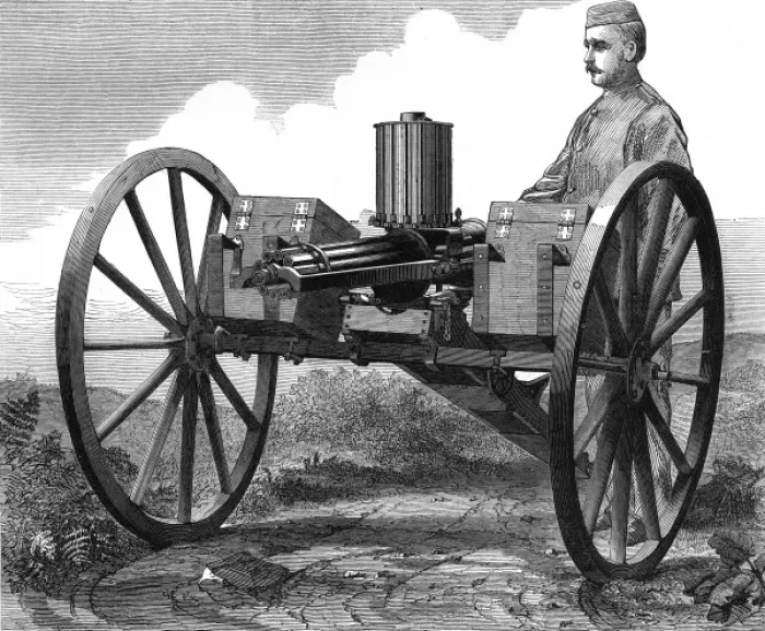Framed Print : GATLING GUN / / ILN / 1872 Framed Print : GATLING GUN / / ILN / 1872