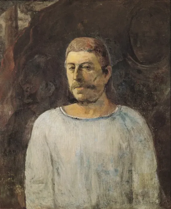 Framed Print : GAUGUIN, Paul (1848-1903). Self-portrait, close Framed Print : GAUGUIN, Paul (1848-1903). Self-portrait, close