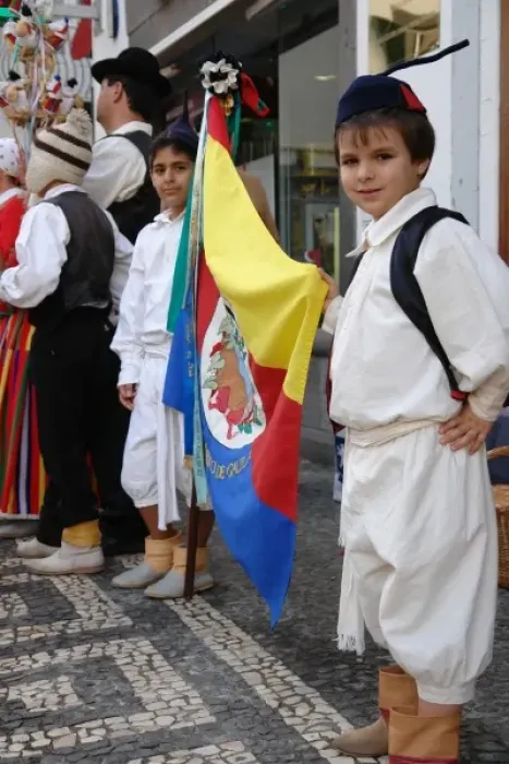 Framed Print : Gaula boys with flag, Funchal, Madeira Framed Print : Gaula boys with flag, Funchal, Madeira