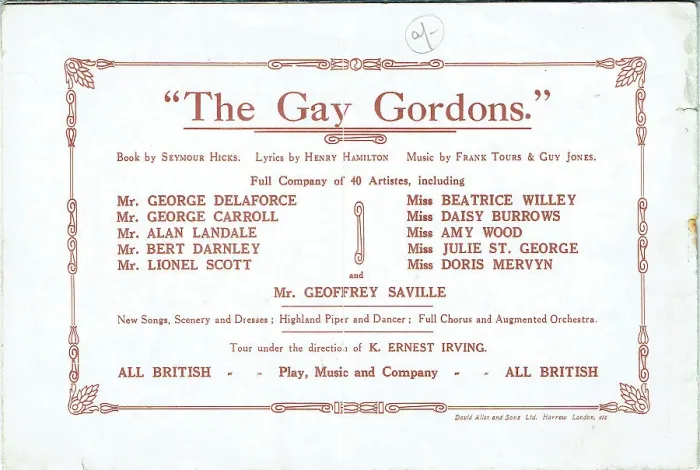 Framed Print : The Gay Gordons by Seymour Hicks Framed Print : The Gay Gordons by Seymour Hicks