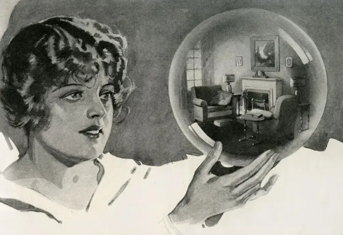 Framed Print : Gazing at a crystal ball Framed Print : Gazing at a crystal ball