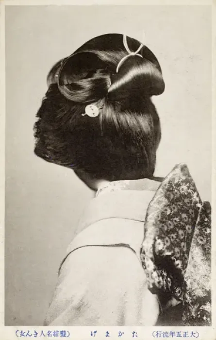 Framed Print : Geisha hairstyle viewed from rear - Japan Framed Print : Geisha hairstyle viewed from rear - Japan