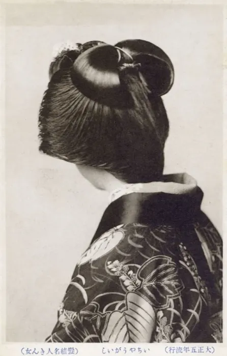 Framed Print : Geisha hairstyle viewed from rear - Japan Framed Print : Geisha hairstyle viewed from rear - Japan