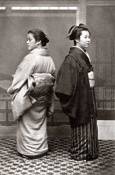 Geishas, Japan, 1870s. Date: 1870s