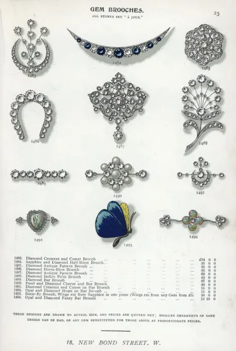 Framed Print : Gem brooches in diamond, pearl, enamel, opal and sapphire Framed Print : Gem brooches in diamond, pearl, enamel, opal and sapphire