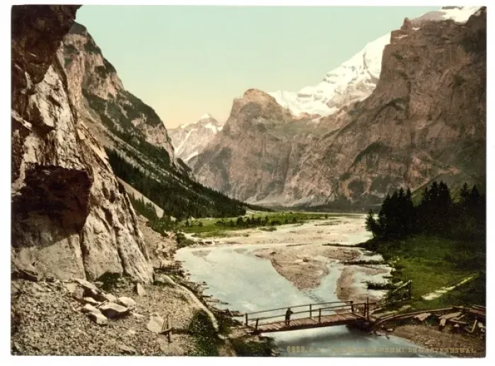 Framed Print : Gemmi, Gasthernthal, Bernese Oberland, Switzerland