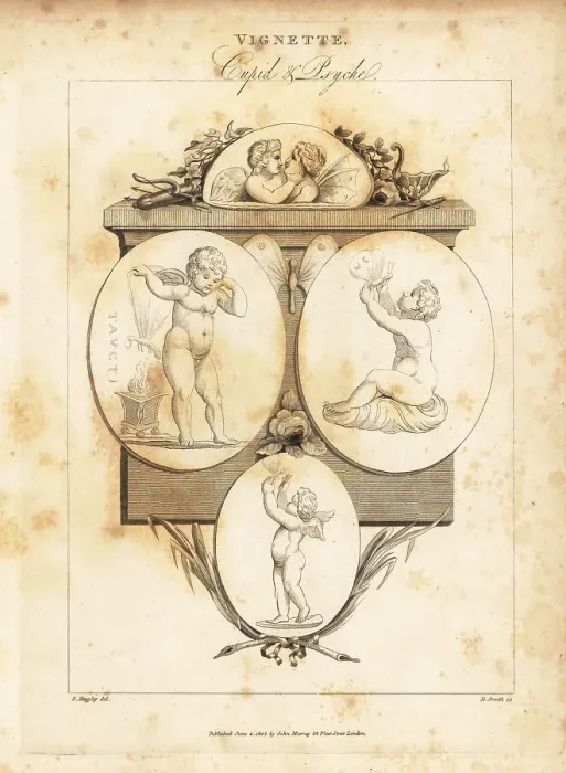 Framed Print : Gems illustrating Cupid and Psyche Framed Print : Gems illustrating Cupid and Psyche