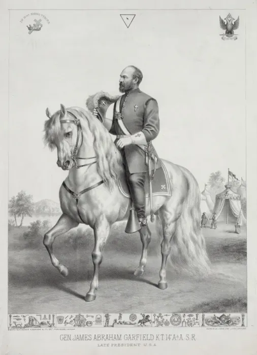 Framed Print : Gen. James Abraham Garfield K. T. 14 A. & A. S. R. late preside Framed Print : Gen. James Abraham Garfield K. T. 14 A. & A. S. R. late preside
