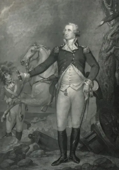 Framed Print : Gen. Washington (on the battle field at Trenton) Framed Print : Gen. Washington (on the battle field at Trenton)