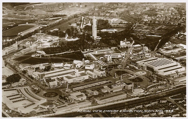 General aerial view, Empire Exhibition, Glasgow, Scotland
