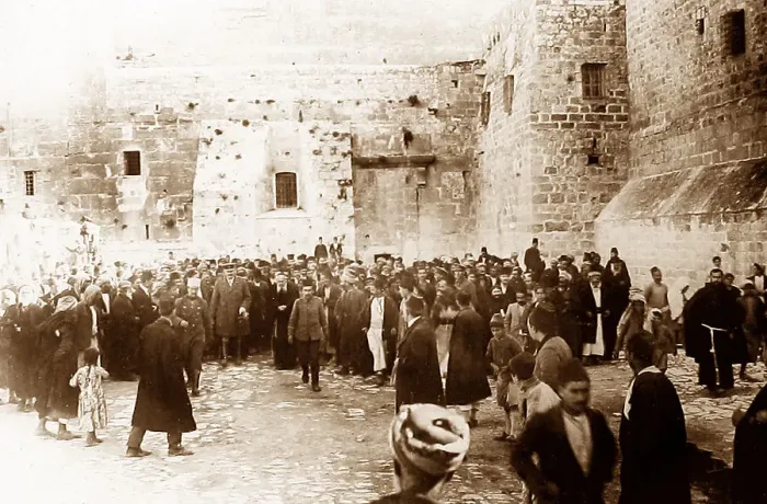 Framed Print : General Allenby leaving Church in Bethlehem Framed Print : General Allenby leaving Church in Bethlehem
