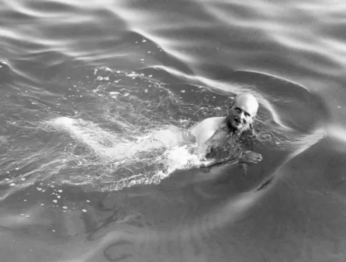 Framed Print : General Birdwood swimming