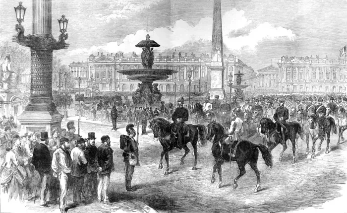 Framed Print : General Blumenthal in the Place de la Concorde; Franco-Pruss Framed Print : General Blumenthal in the Place de la Concorde; Franco-Pruss