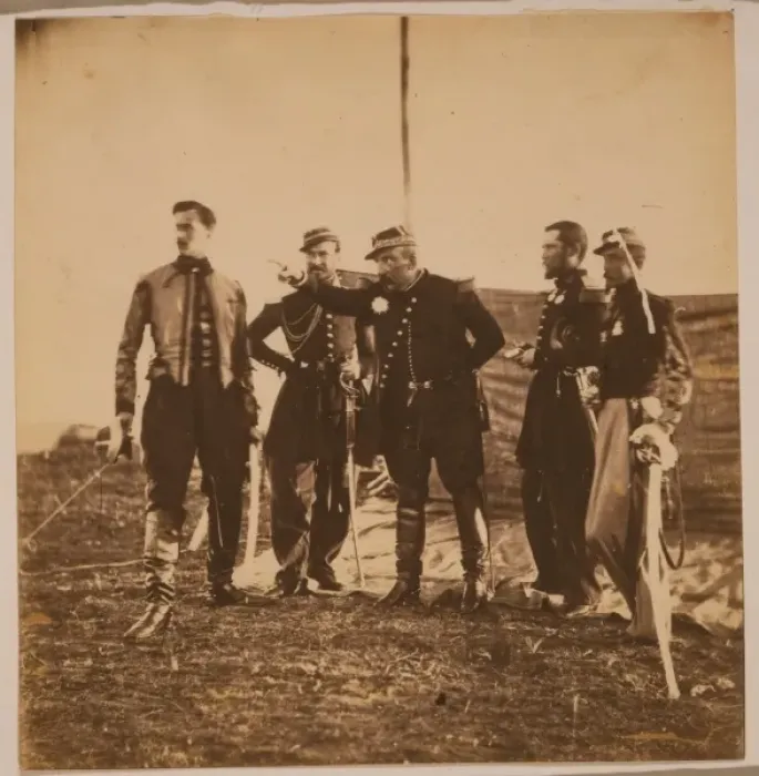 Framed Print : General Bosquet giving orders to his staff Framed Print : General Bosquet giving orders to his staff