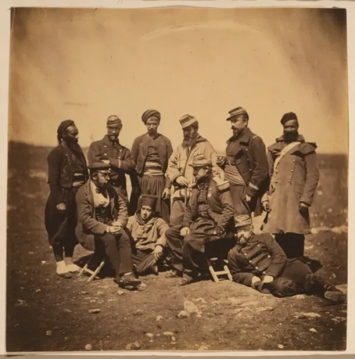 Framed Print : General Cissa, with officers & soldiers of General Bosquet s Framed Print : General Cissa, with officers & soldiers of General Bosquet s