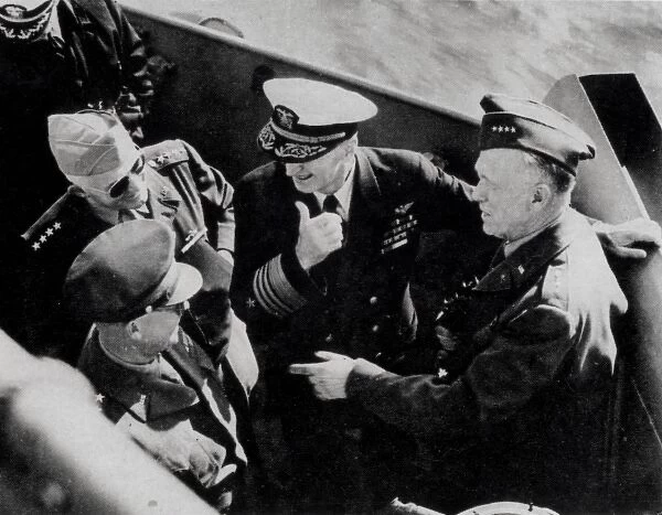 General Dwight Eisenhower, General Henry Arnold, Admiral Ernest King and General George Marshall