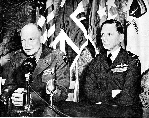 General Eisenhower and Air Chief-Marshal Tedder; Second Worl