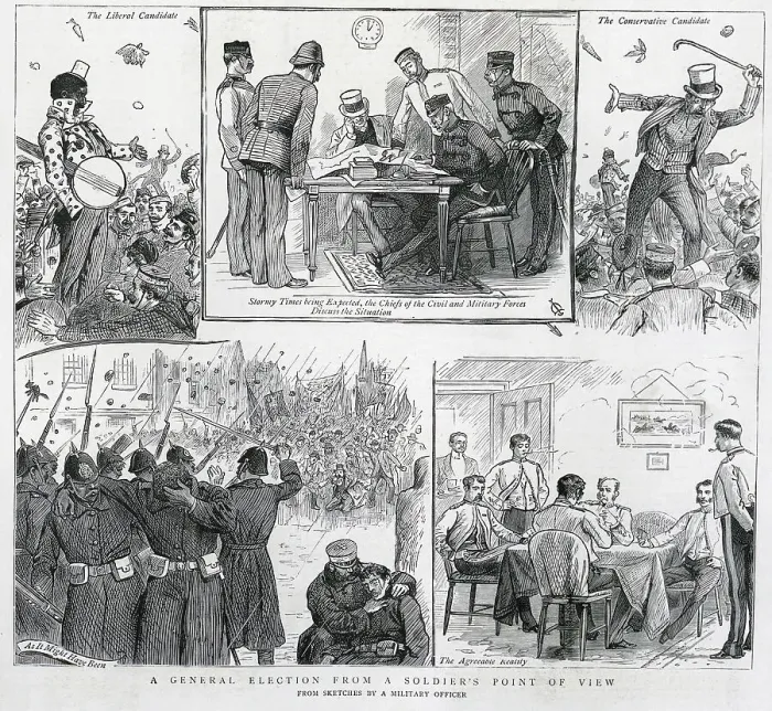 Framed Print : General Election, Soldier's POV Framed Print : General Election, Soldier's POV