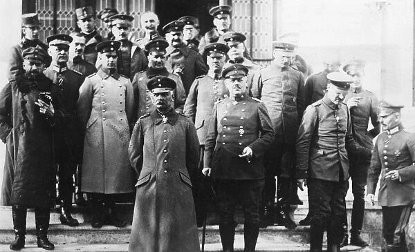 General Falkenhayn and staff, Romanian Front HQ
