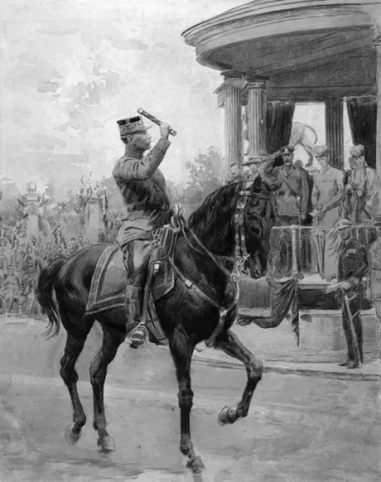 Framed Print : General Foch in Victory Parade, Hyde Park, London Framed Print : General Foch in Victory Parade, Hyde Park, London