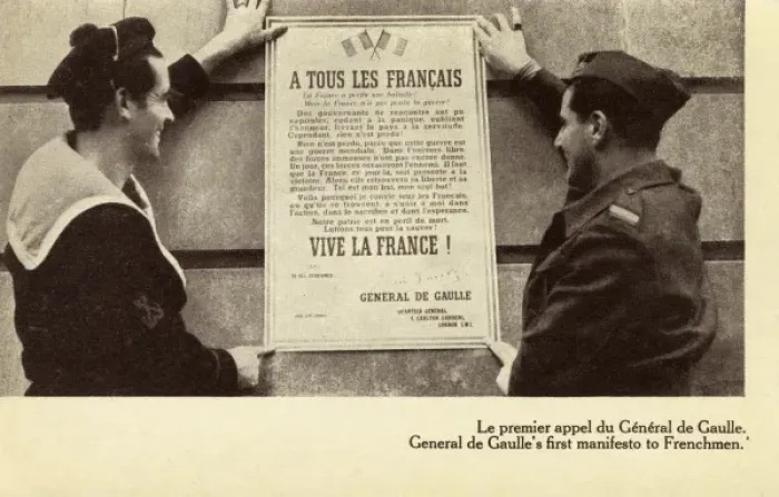 Framed Print : General de Gaulles first manifesto to Frenchmen Framed Print : General de Gaulles first manifesto to Frenchmen