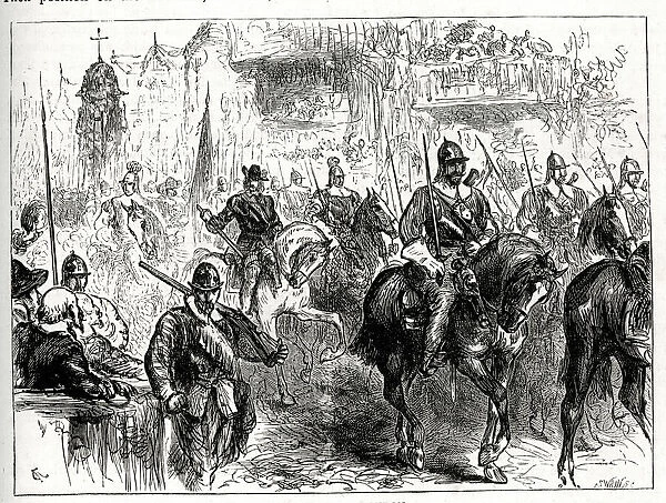 General George Monck entering London with his troops on the Restoration of King Charles