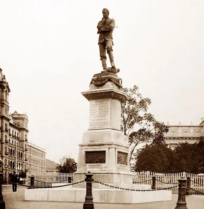 Framed Print : General Gordon's Monument, Melbourne, Australia, early 1900s Framed Print : General Gordon's Monument, Melbourne, Australia, early 1900s