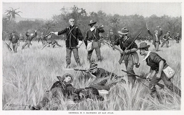 General Hs Hawkins at the Battle of San Juan. Date: 6 July 1898