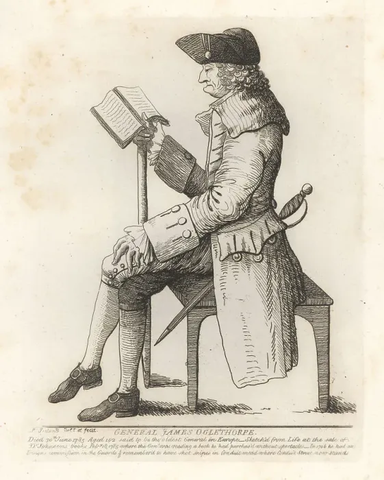 Framed Print : General James Oglethorpe at Dr. Johnson's booksale, 1785 Framed Print : General James Oglethorpe at Dr. Johnson's booksale, 1785