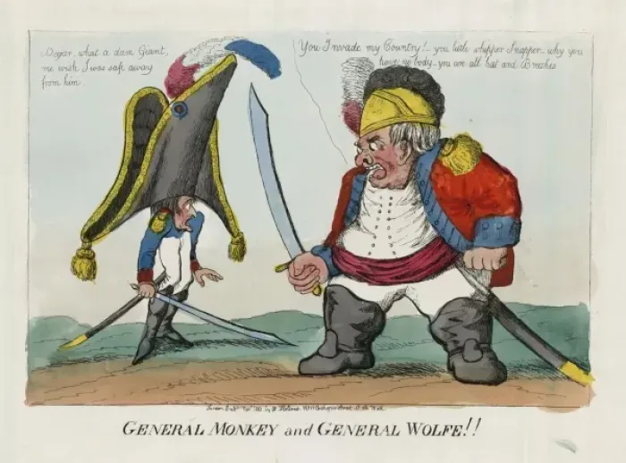 Framed Print : General Monkey and General Wolfe Framed Print : General Monkey and General Wolfe