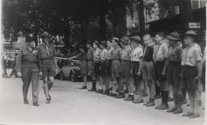 Framed Print : General Montgomery inspecting scouts, Amsterdam Framed Print : General Montgomery inspecting scouts, Amsterdam
