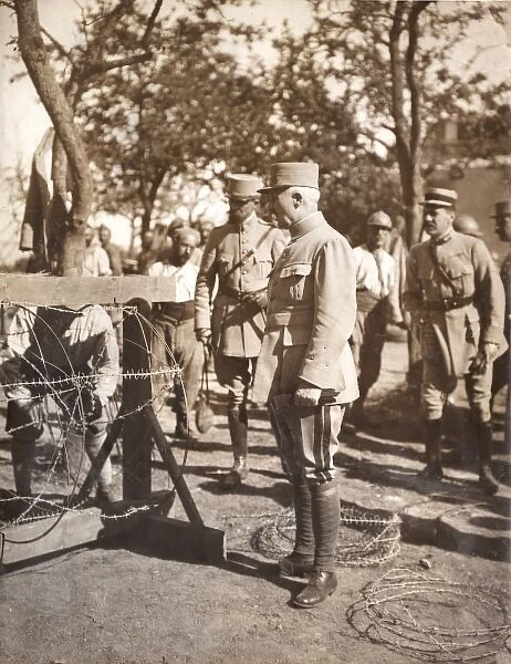 General Petain visiting the Marne, France, during WW1