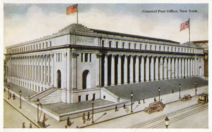 Framed Print : The General Post Office - New York City, USA. Situated at 8th Avenue Framed Print : The General Post Office - New York City, USA. Situated at 8th Avenue