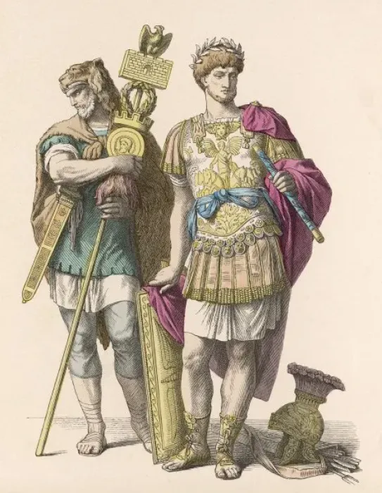 Framed Print : General, Standard Bearer Framed Print : General, Standard Bearer