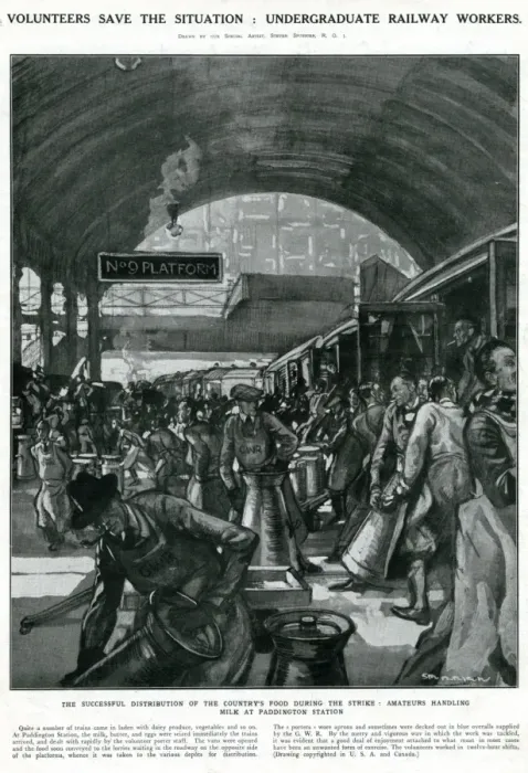 Framed Print : The General Strike - distributing the countrys food Framed Print : The General Strike - distributing the countrys food