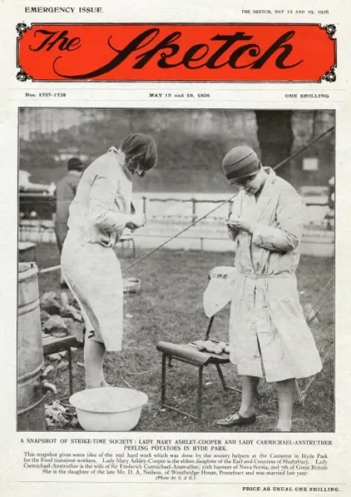 Framed Print : The General Strike - peeling potatoes in Hyde Park Framed Print : The General Strike - peeling potatoes in Hyde Park